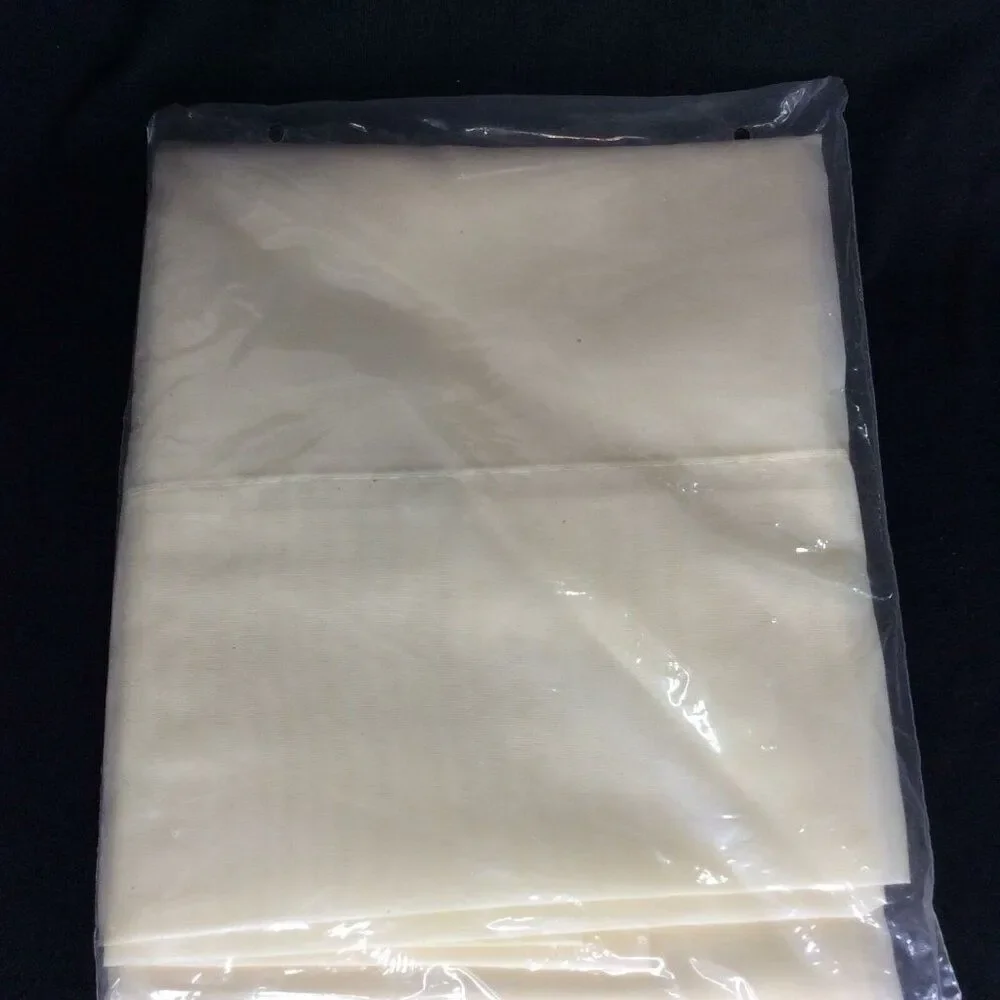 Vintage Belleaire Sheer Voile White Window Curtain Panel 62 x 84 Set 3 New